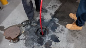 hydro jetting service of small sewer hole