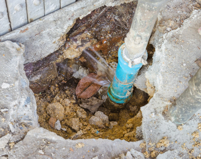 leaking water pipe that needs repair
